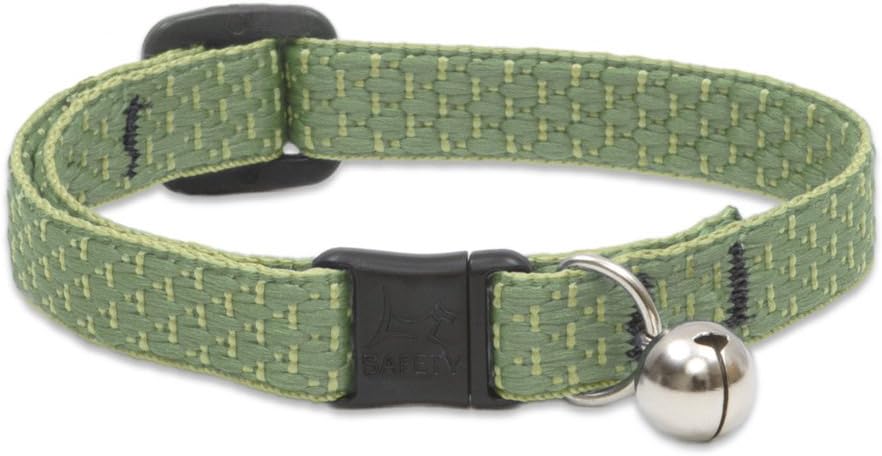 LupinePet Eco Safety Cat Collar with Bell - Moss (8-12")