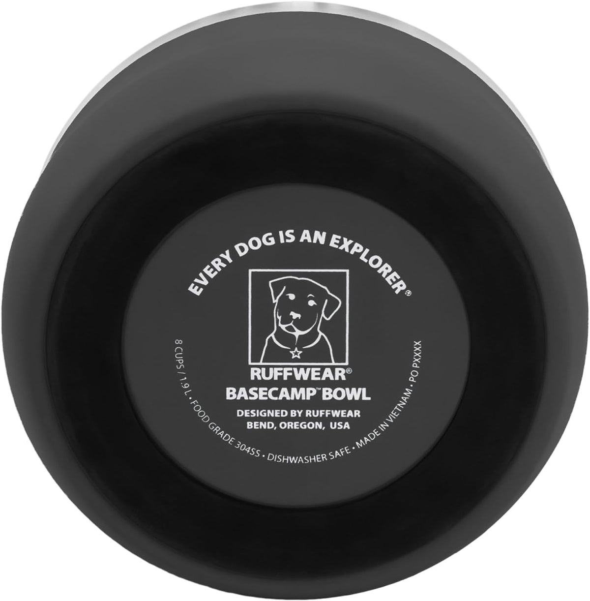 Ruffwear Basecamp Stainless Steel Dog Bowl - Basalt Gray